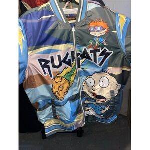 Members Only Rugrats Windbreaker Jacket Nickelodeon All-Over Print, Large